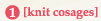 1)knit cosages