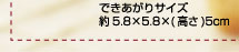 �ł�������T�C�Y�y��5.8�~5.8�~�i�����j5cm�z