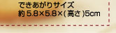 �ł�������T�C�Y�y��5.8�~5.8�~�i�����j5cm�z