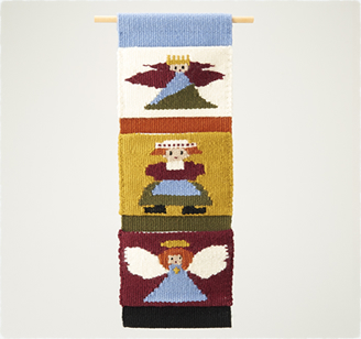 「咲きおり」で織る絵織りのウォールポケット