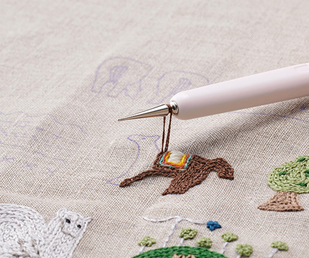 刺繍布リネン