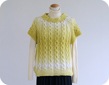 トップダウンで編む半袖プル