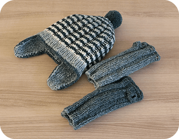 耳あてキャップ＆アームウォーマー