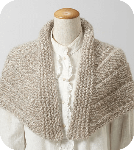 ふんわり三角ショール