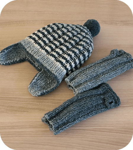 耳あてキャップ＆アームウォーマー