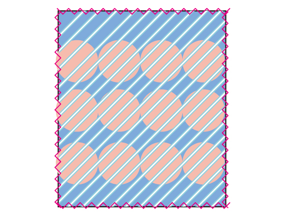 まわりにジグザグミシンをかけます