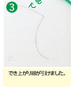 でき上がり線が引けました