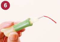 フリーステッチングニードルの糸の通し方・6