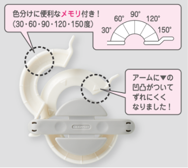 色分けに便利なメモリ付き！
